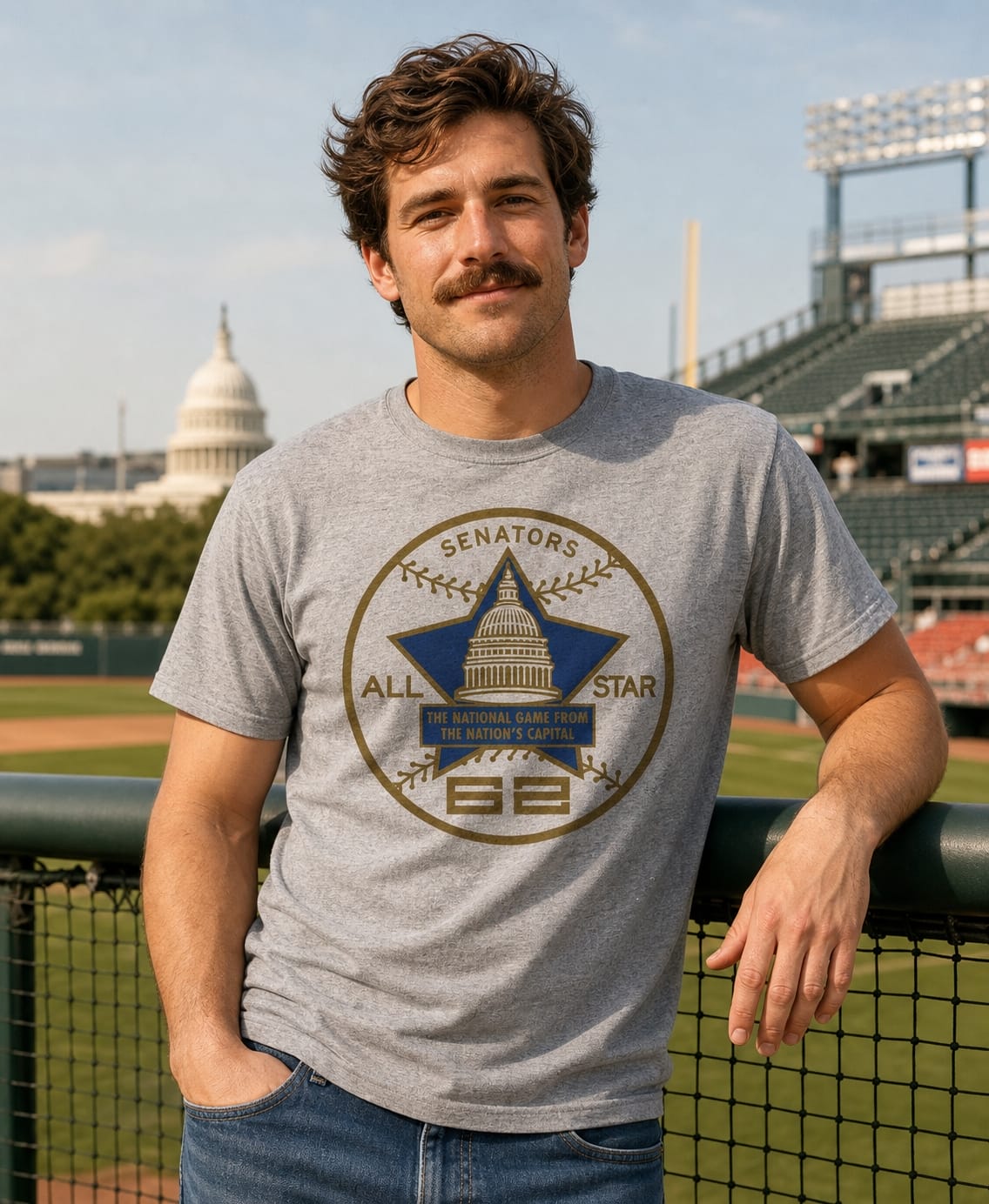 Washington Senators Retro All Star Game Baseball 1962 Artwork T-Shirt