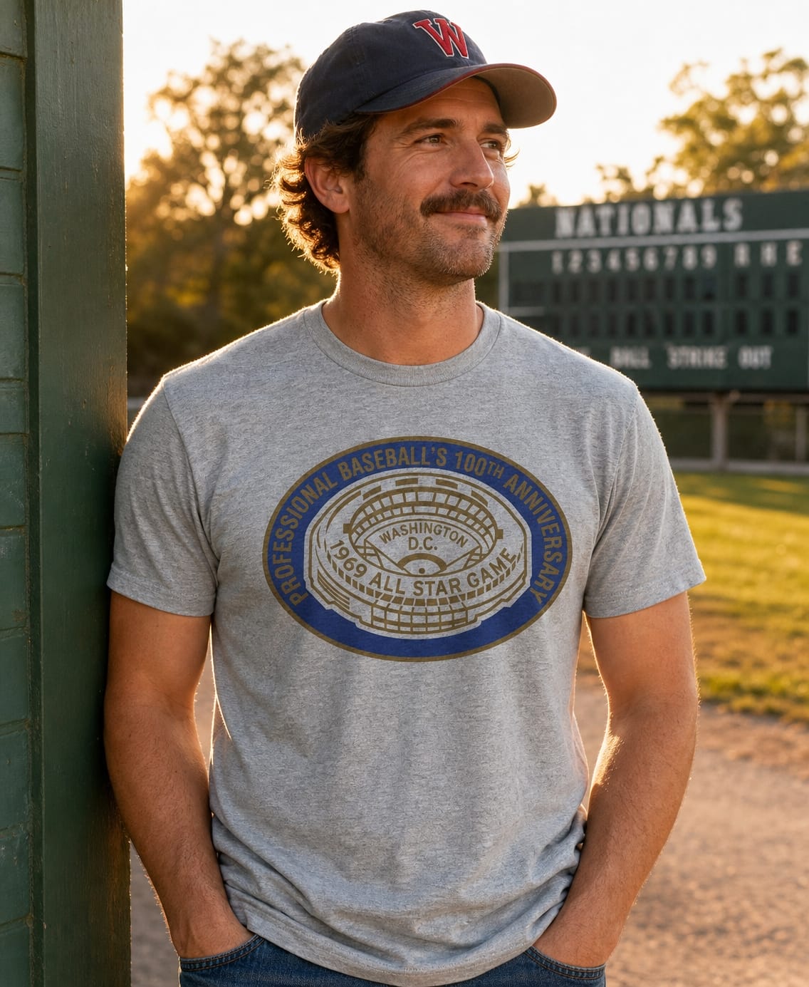 Washington Senators Retro All Star Game Baseball 1969 Artwork T-Shirt