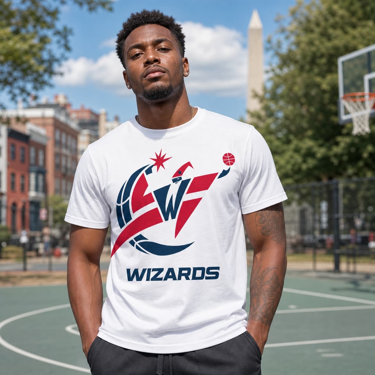 Washington Wizards Retro Basketball 1997 T-Shirt