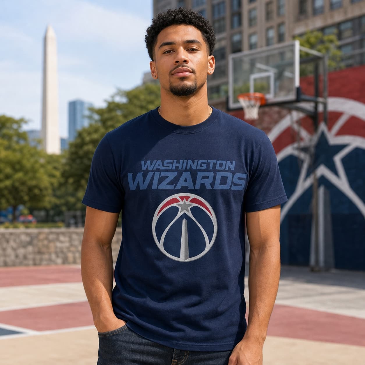Washington Wizards Retro Basketball Star Shirt