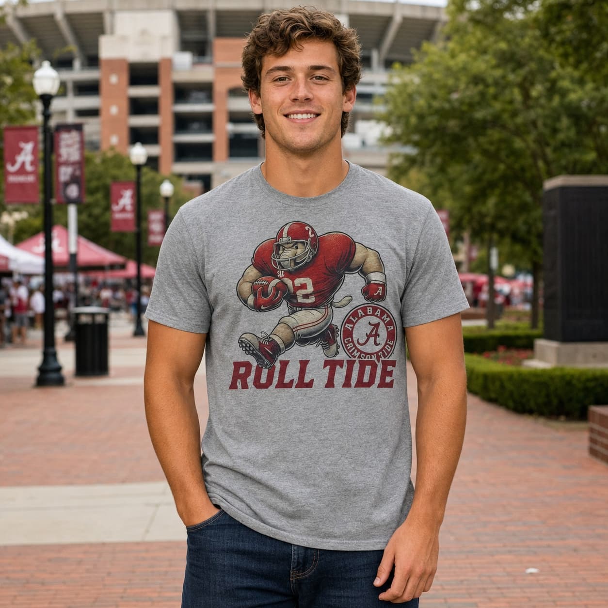 Alabama Crimson Tide Exclusive Retro Football Roll Tide 1998 Artwork T-Shirt
