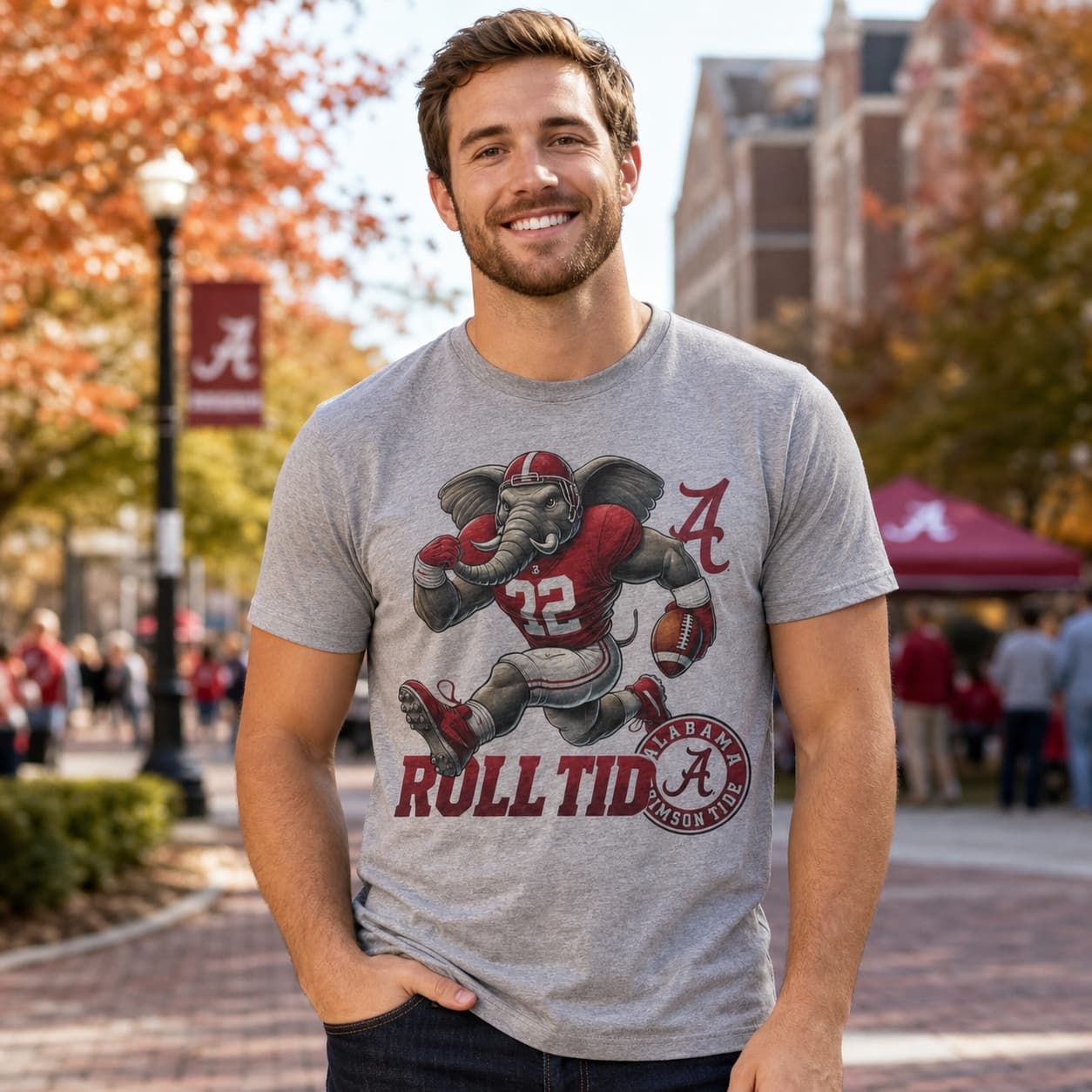Alabama Crimson Tide Exclusive Retro Football Roll Tide 2005 Artwork T-Shirt