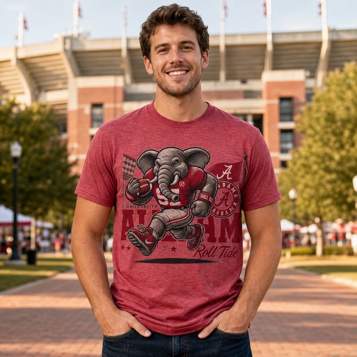 Alabama Crimson Tide Exclusive Retro Football Roll Tide Artwork Shirt