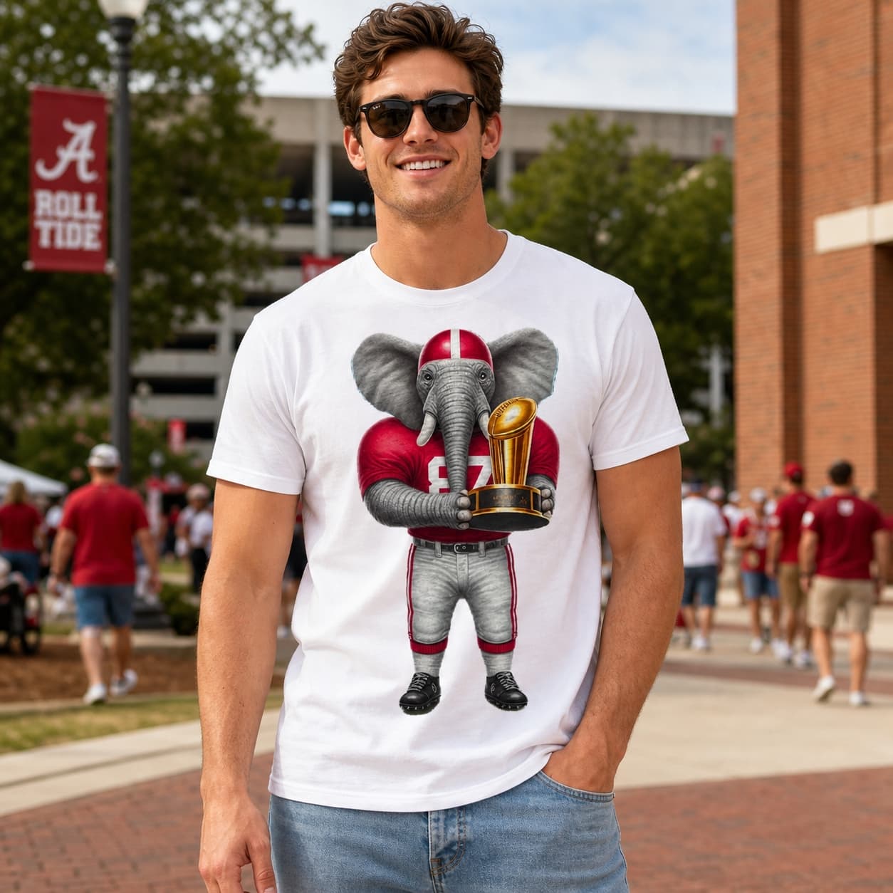 Alabama Crimson Tide Vintage National Football Champions Artwork T-Shirt