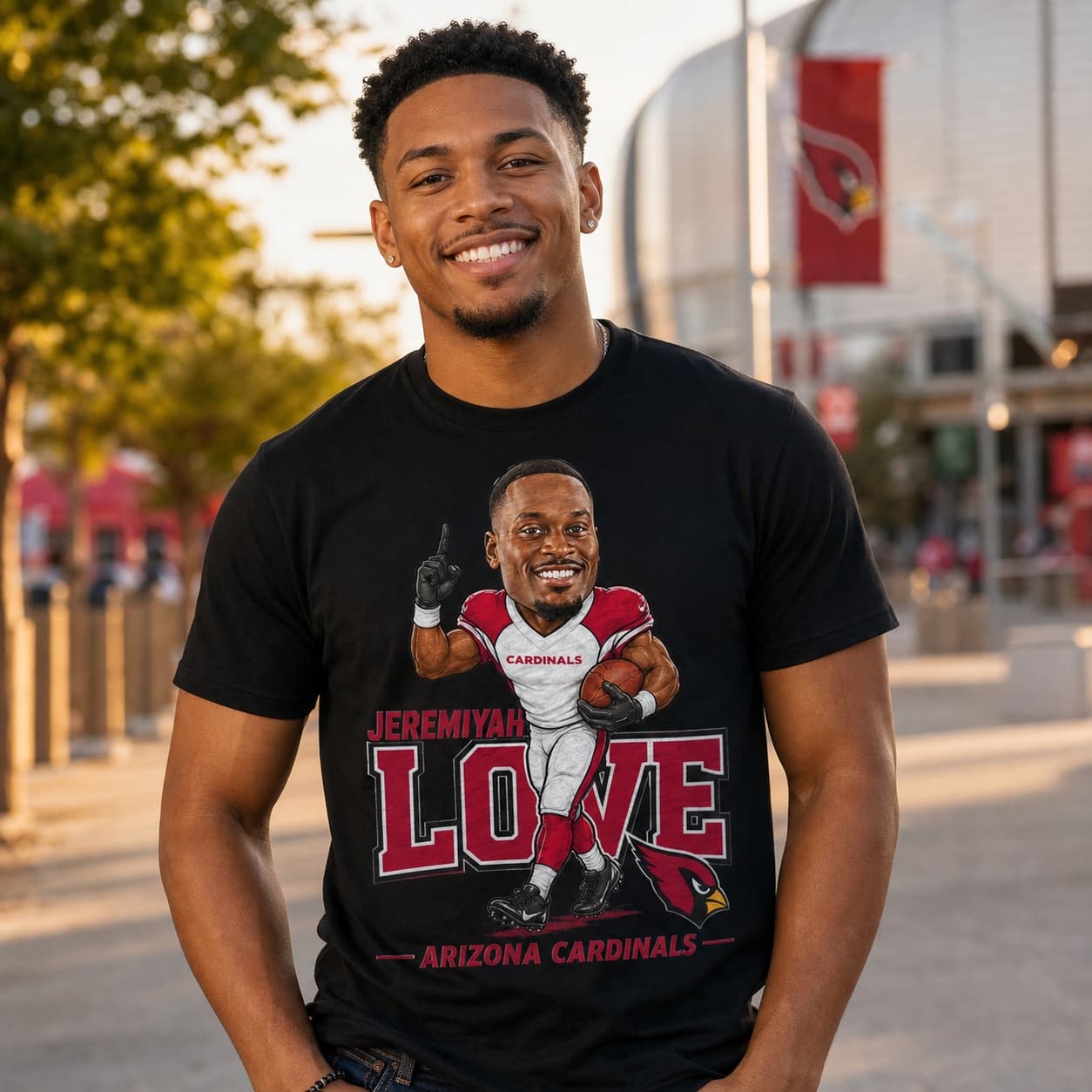 Arizona Cardinals Jeremiyah Love Draft Football T-Shirt