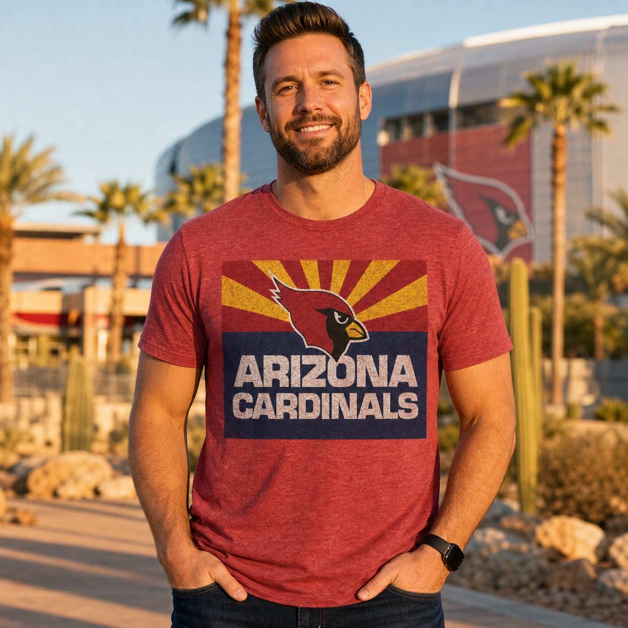 Arizona Cardinals Retro Football 1992 Artwork Shirt