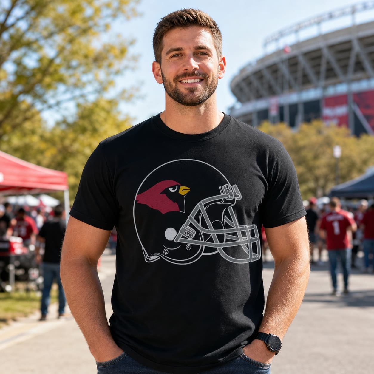 Arizona Cardinals Retro Football Helmet 1988 Artwork Shirt