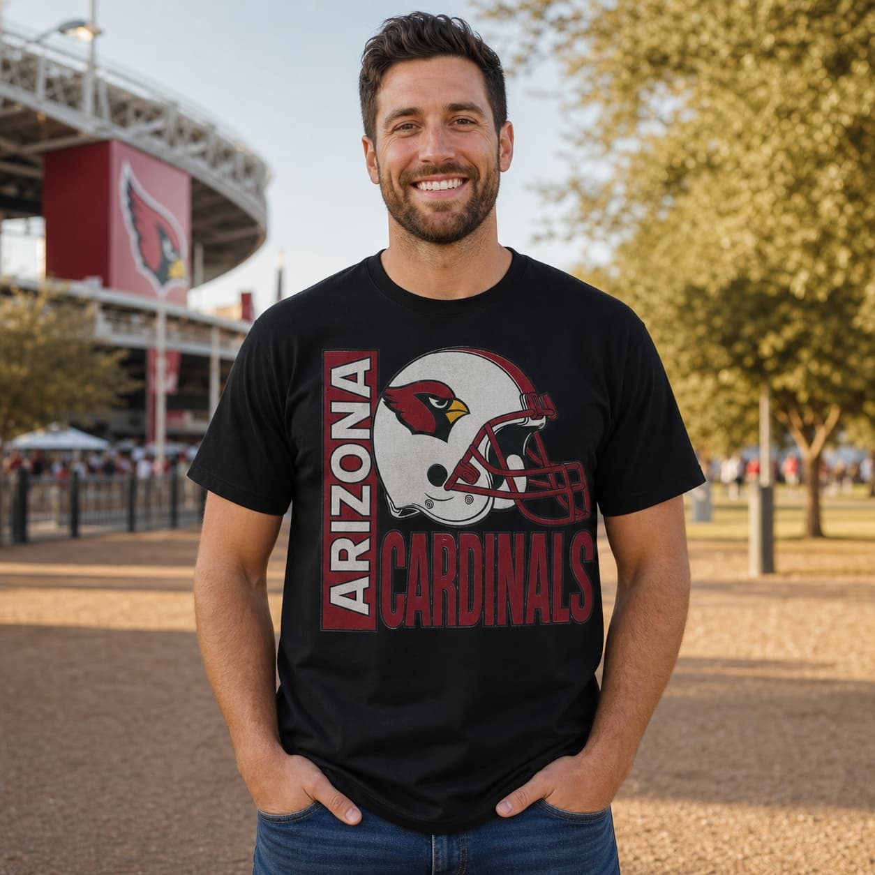 Arizona Cardinals Retro Rivals Football Helmet Artwork Shirt