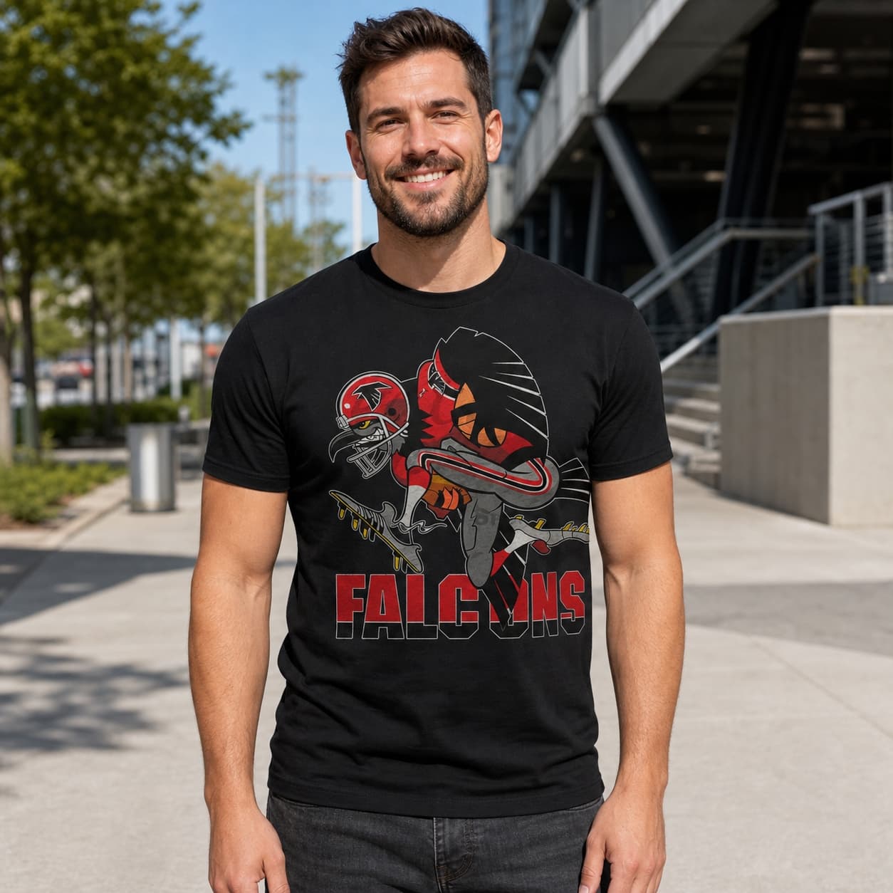 Atlanta Falcons Mascot Retro Football 1991 Artwork Shirt