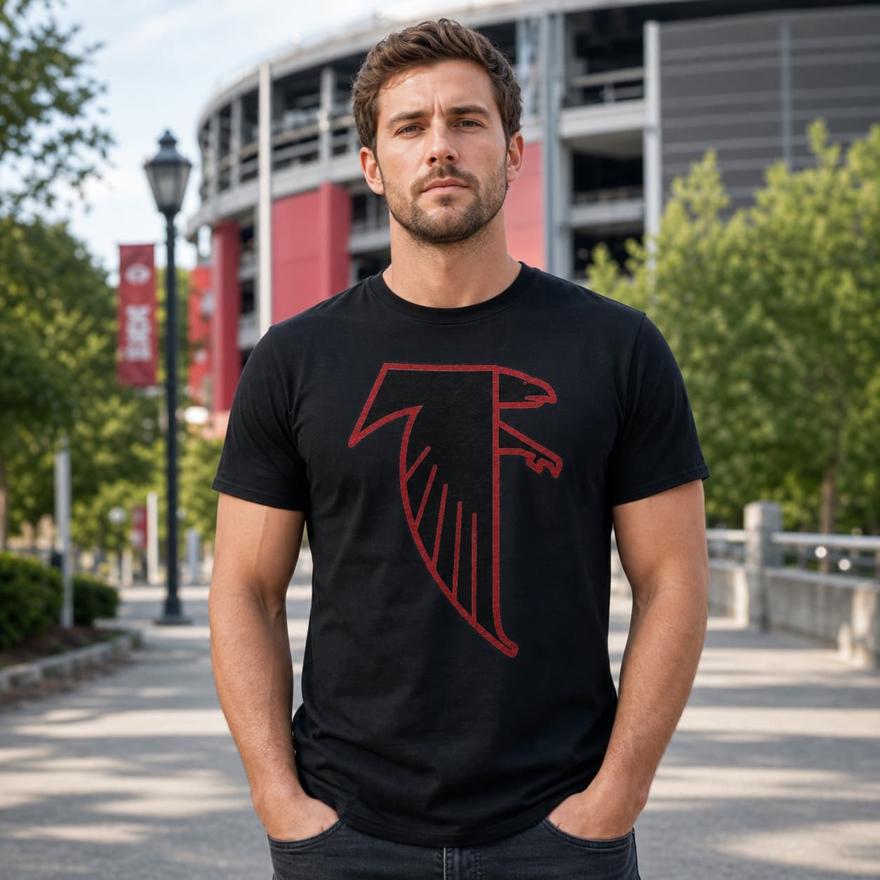 Atlanta Falcons Retro Football 1990 Artwork Shirt