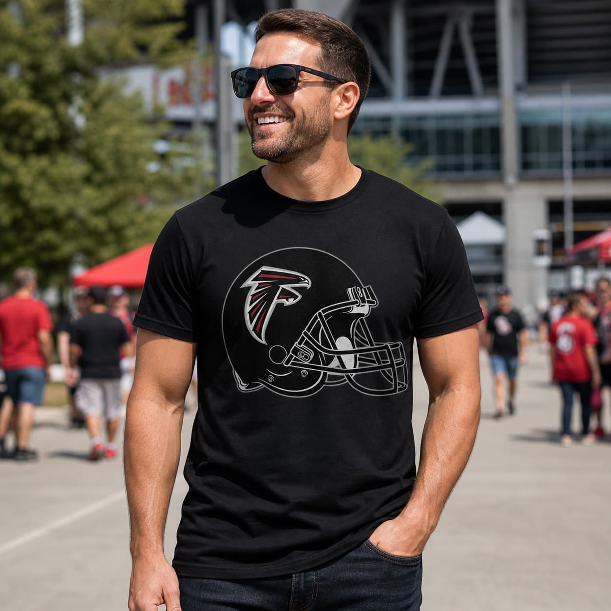 Atlanta Falcons Retro Football Helmet 1995 Artwork Shirt