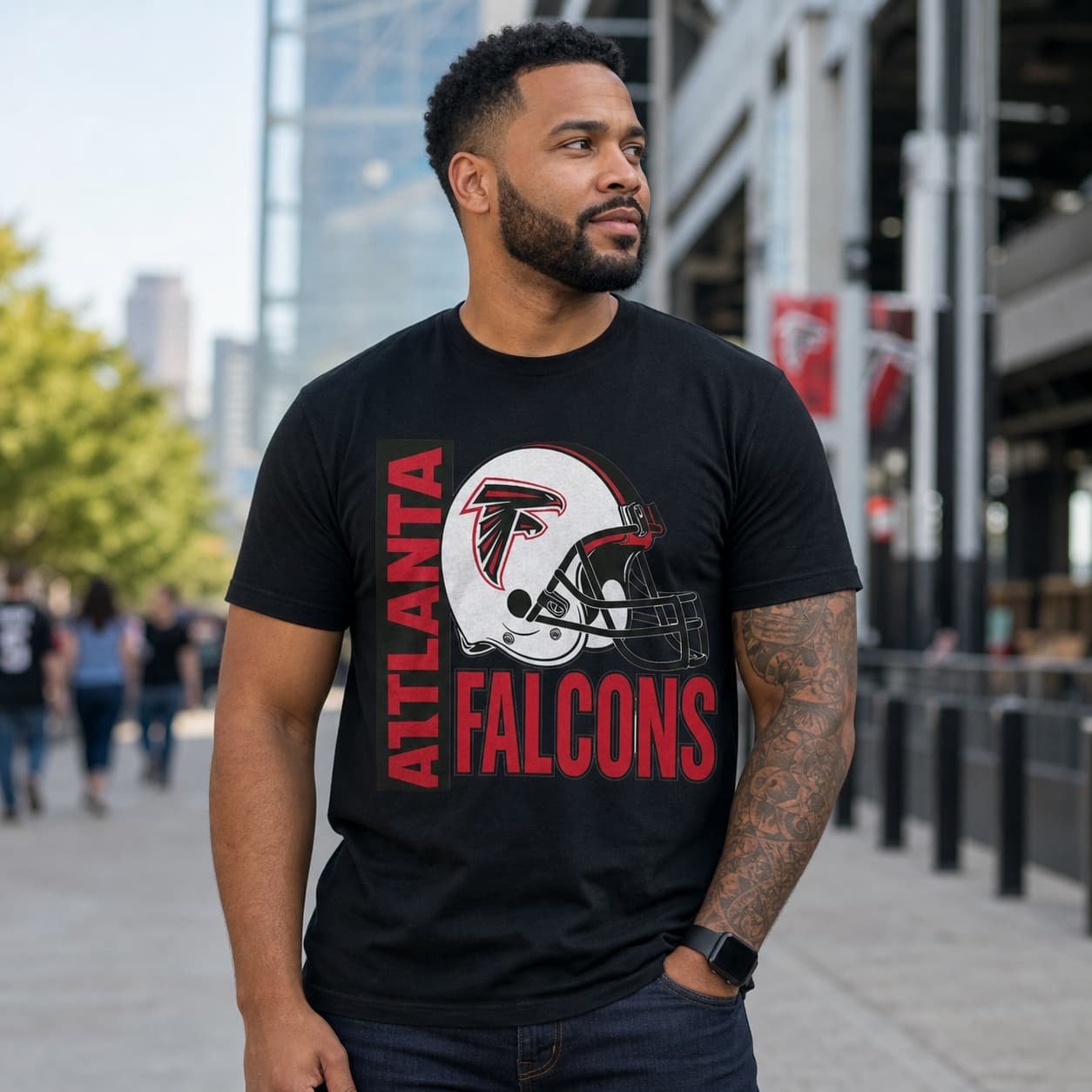 Atlanta Falcons Retro Rivals Football Helmet Artwork Shirt