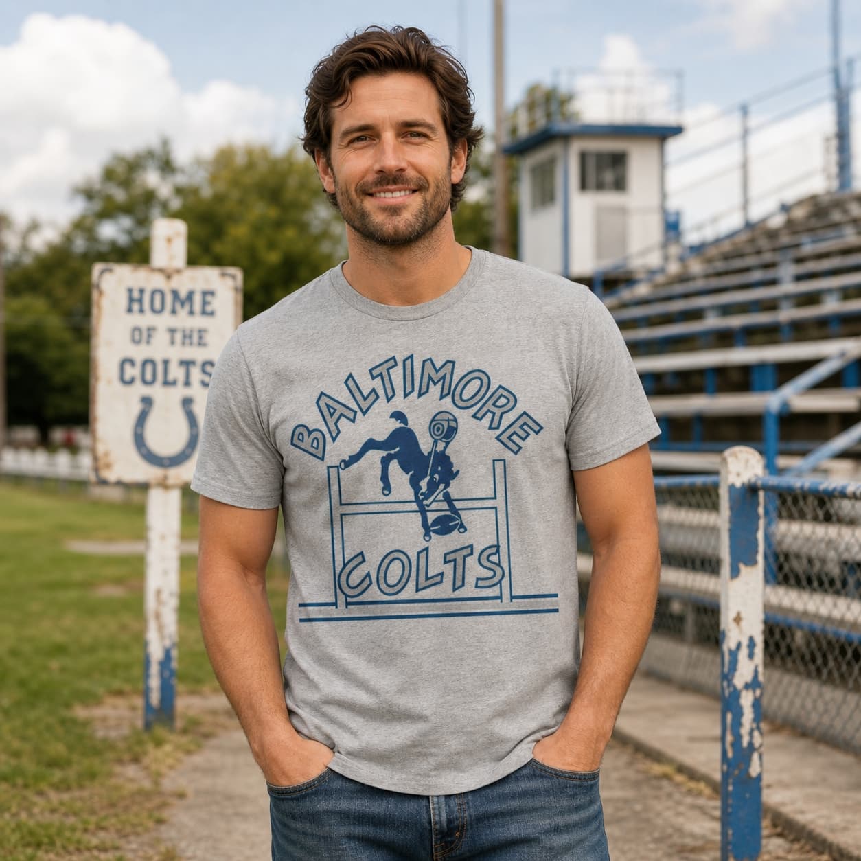 Baltimore Colts Retro Football 1953 Artwork Shirt
