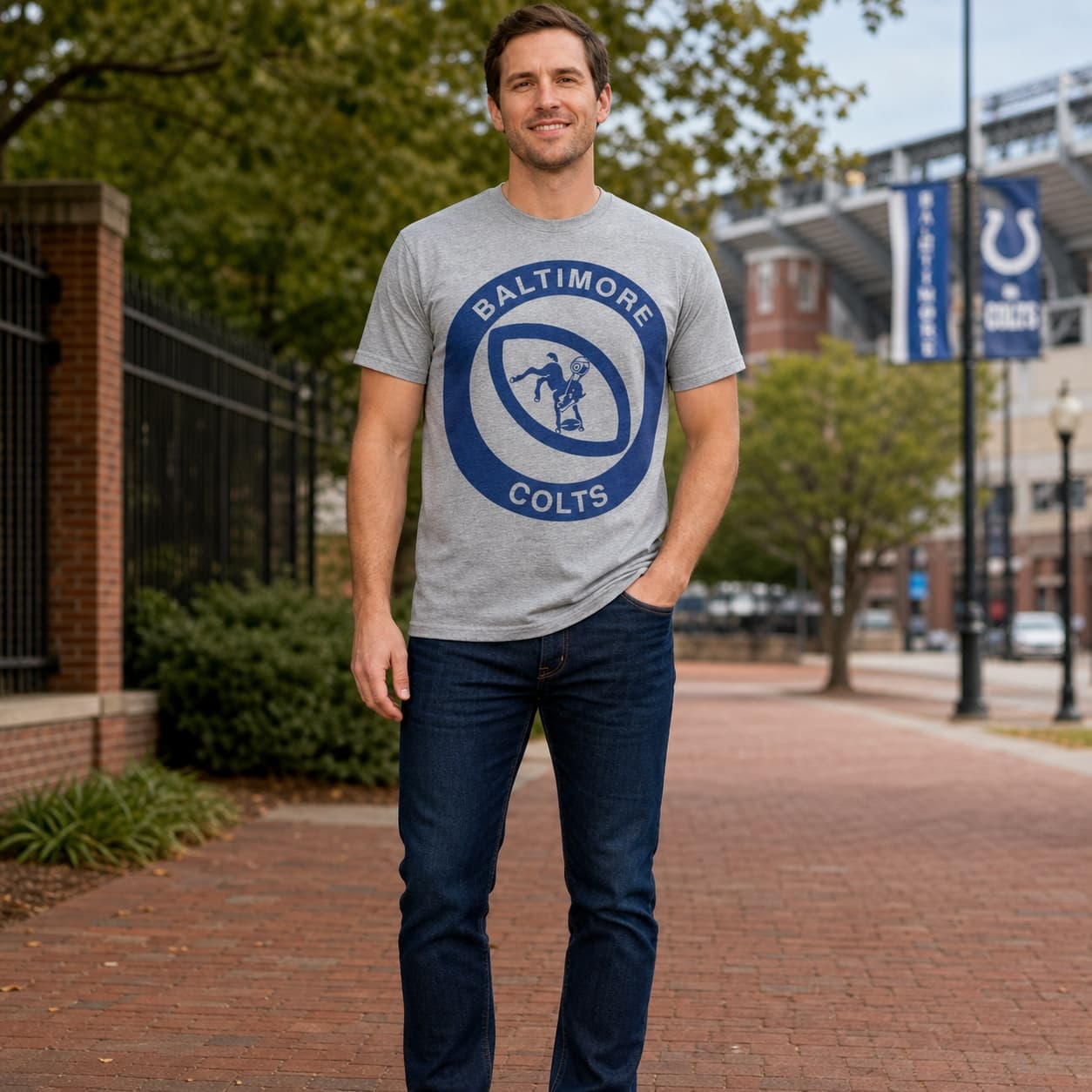 Baltimore Colts Retro Football 1954 Artwork Shirt
