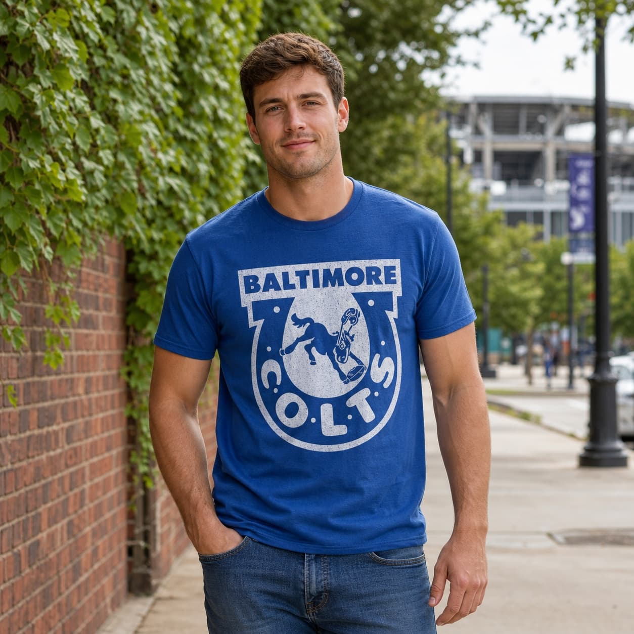Baltimore Colts Retro Football 1955 Artwork Shirt