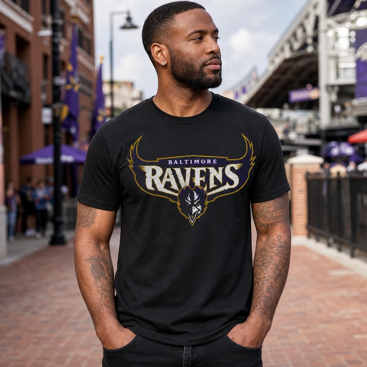 Baltimore Ravens Retro Football 1998 Artwork Shirt