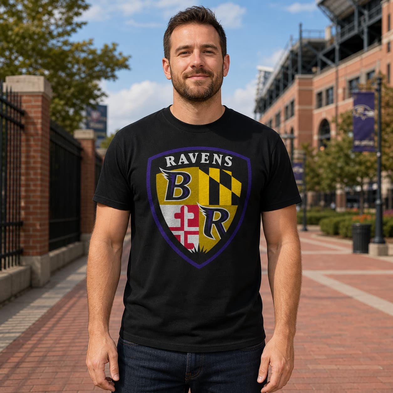 Baltimore Ravens Retro Football 1999 Artwork Shirt