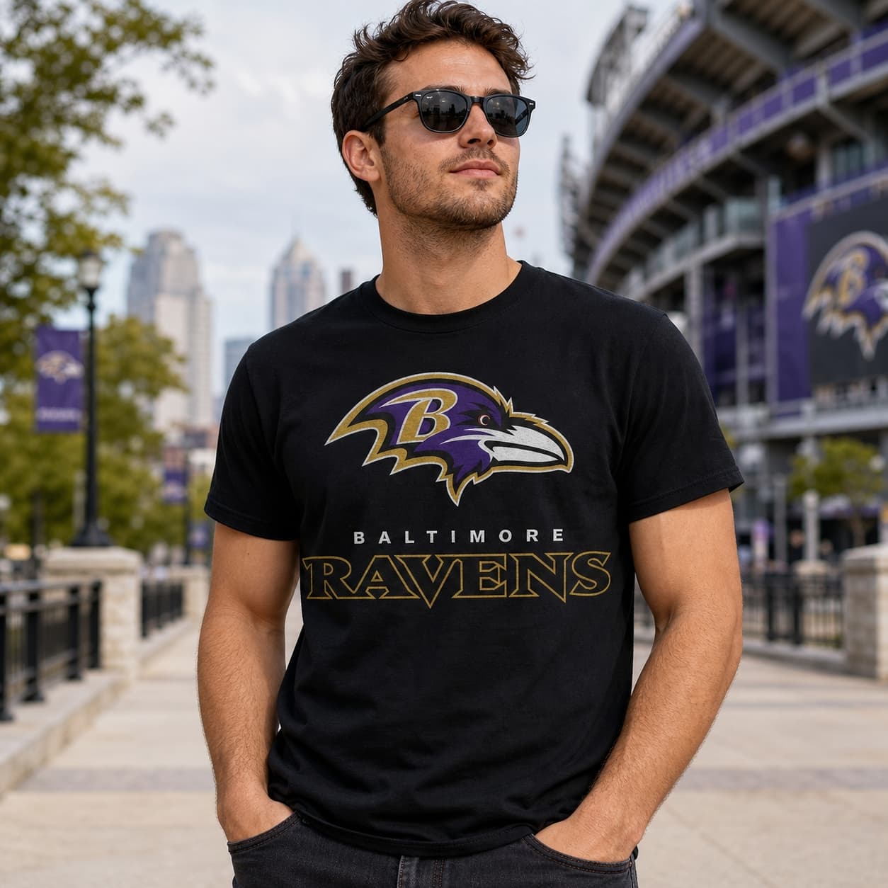 Baltimore Ravens Retro Football 2001 Artwork Shirt