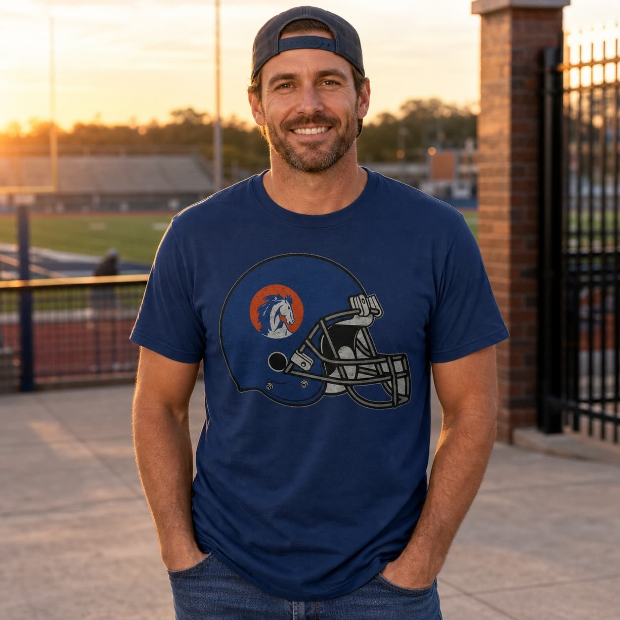 Boise State Broncos Retro Helmet Football 1972 Artwork Shirt