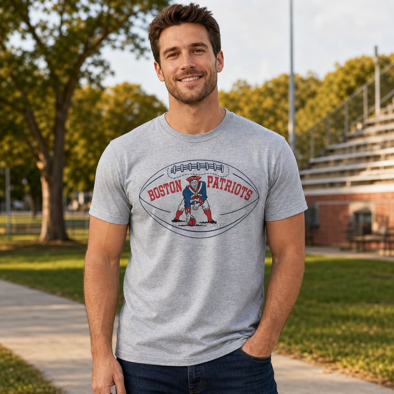 Boston Patriots Retro Football 1961 Artwork Shirt