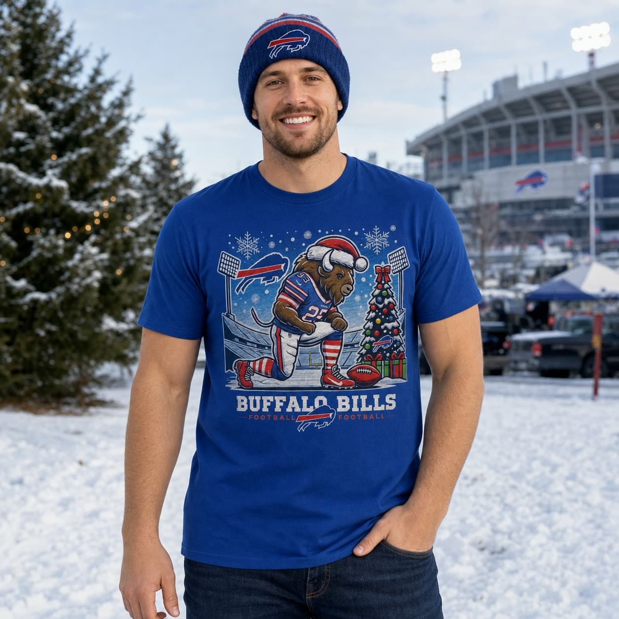 Buffalo Bills Holiday Exclusive Retro Football Artwork Shirt