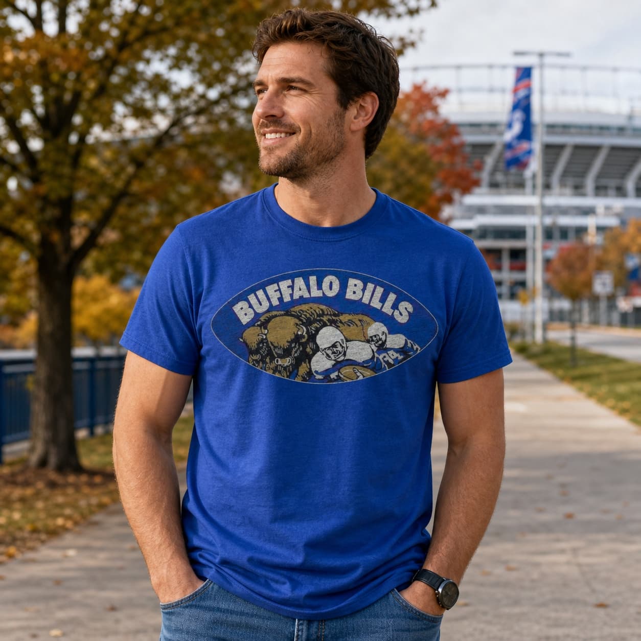Buffalo Bills Retro Football 1960 Artwork Shirt