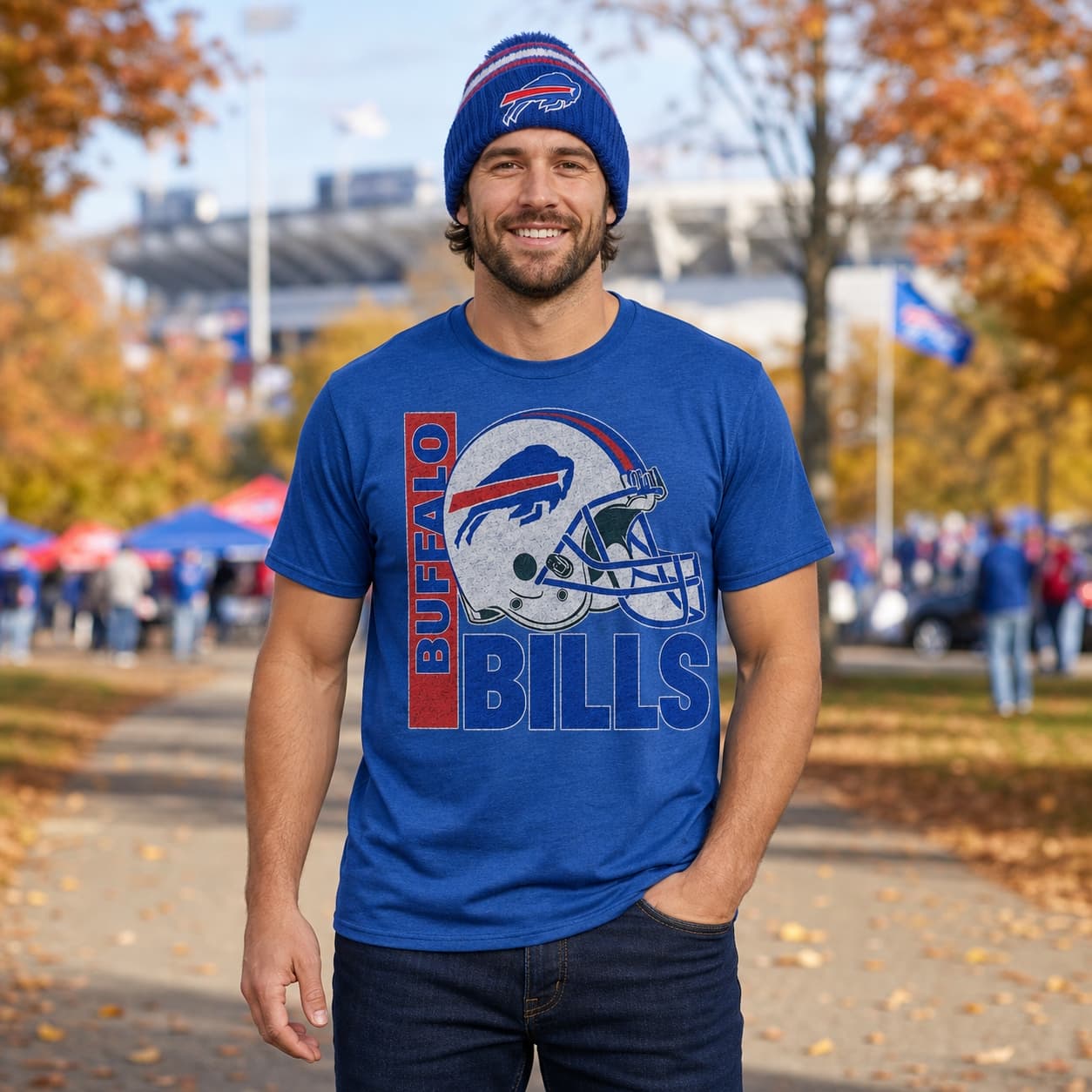 Buffalo Bills Retro Rivals Football Helmet Artwork Shirt