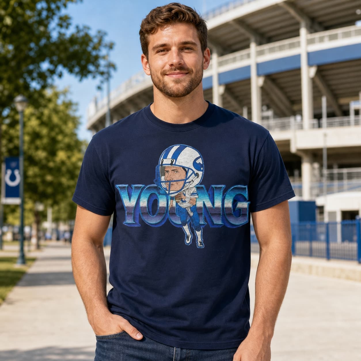 BYU Cougars Steve Young Exclusive Retro Football 1983 Artwork Shirt
