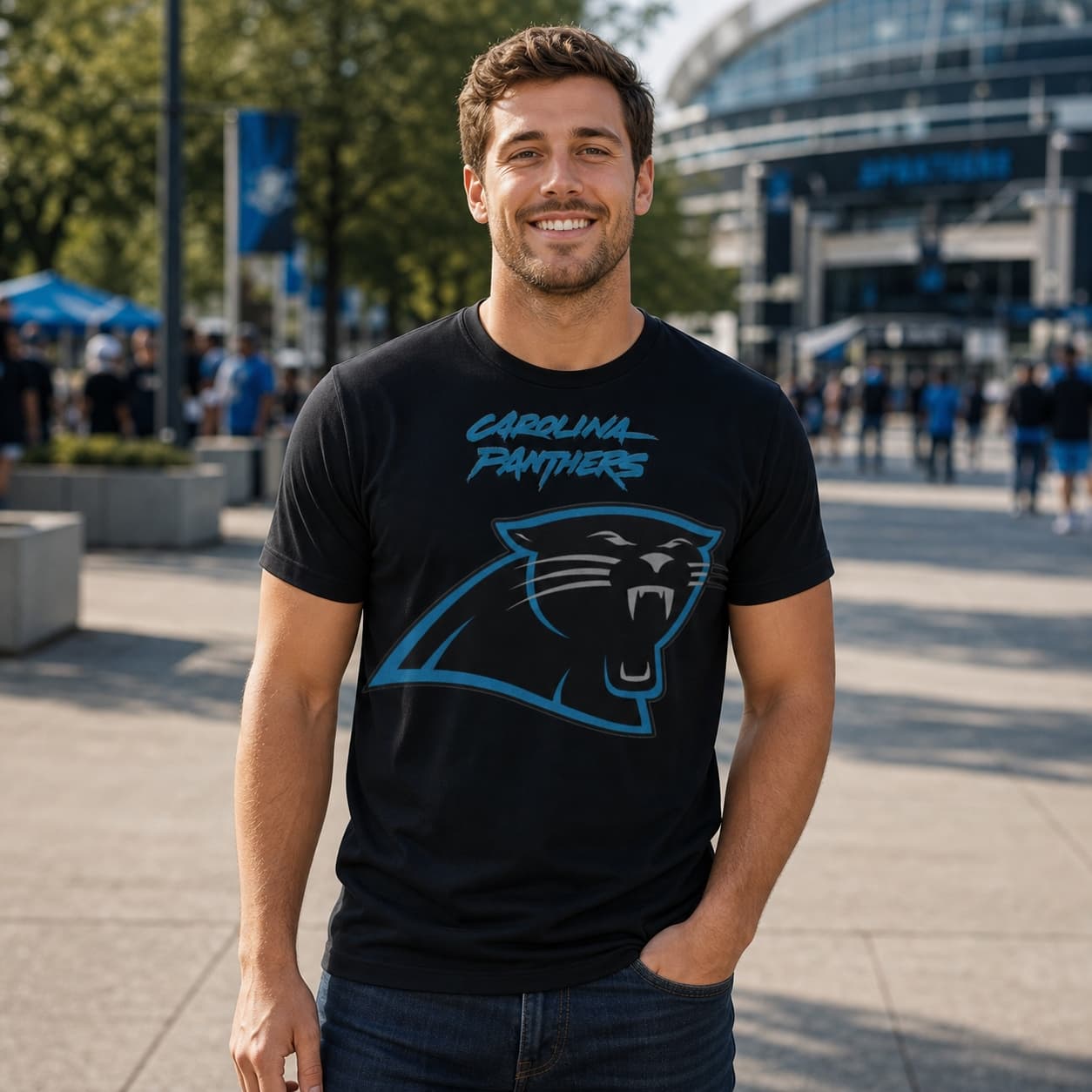 Carolina Panthers Retro Football 1996 Artwork Shirt