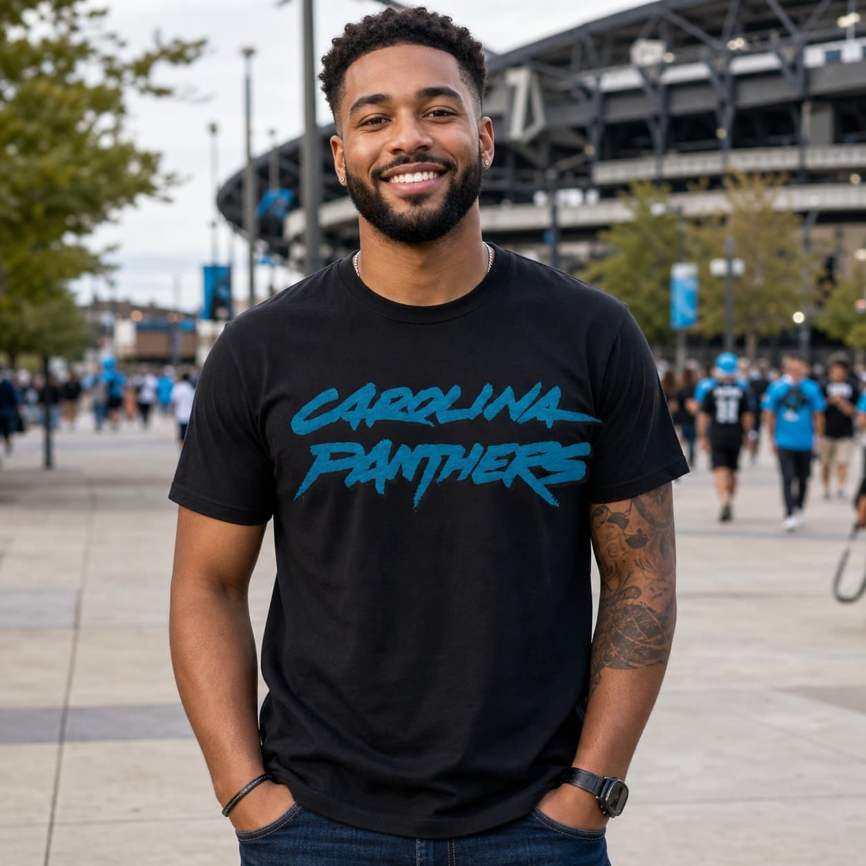 Carolina Panthers Retro Football 1998 Artwork Shirt