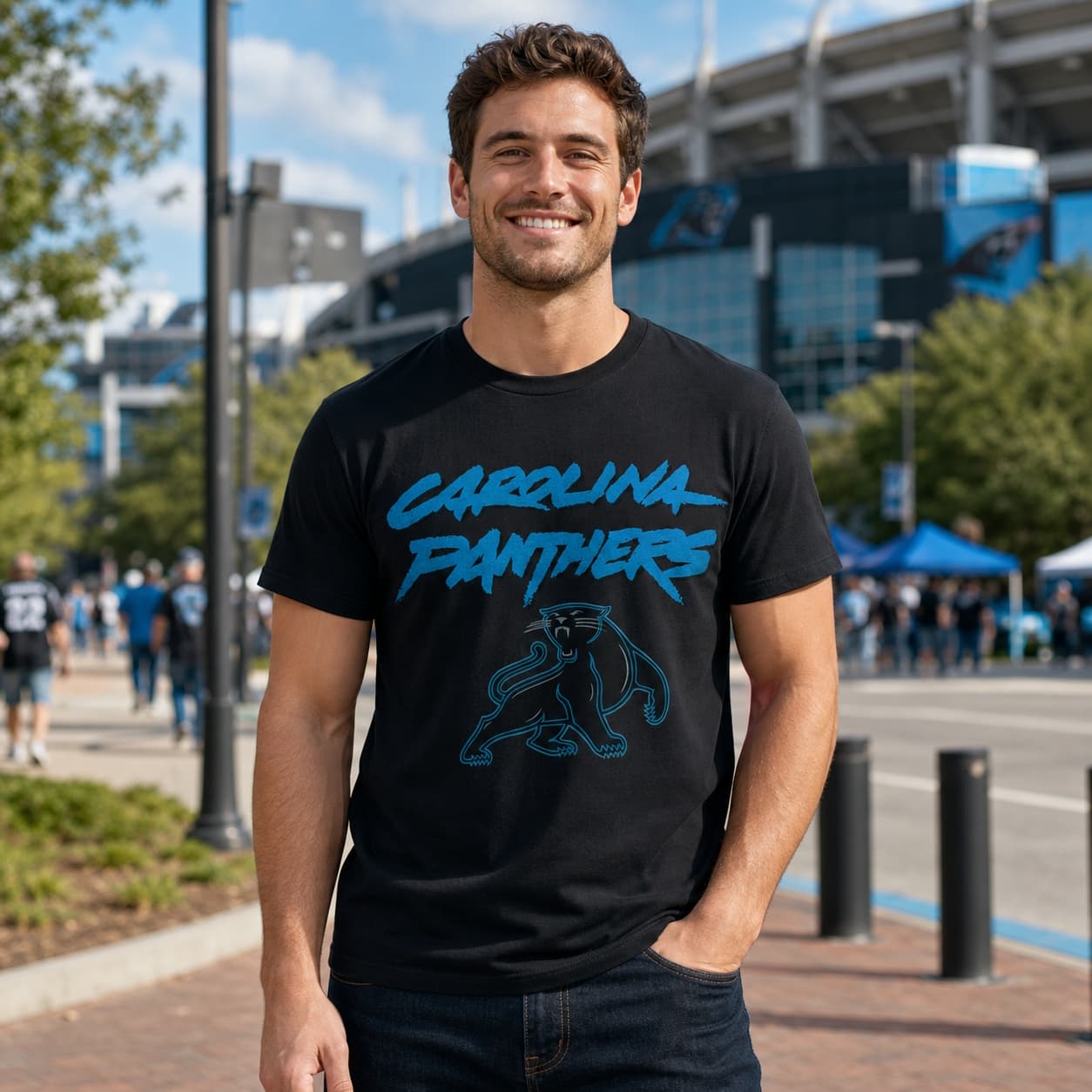 Carolina Panthers Retro Football Mascot 1998 Artwork Shirt