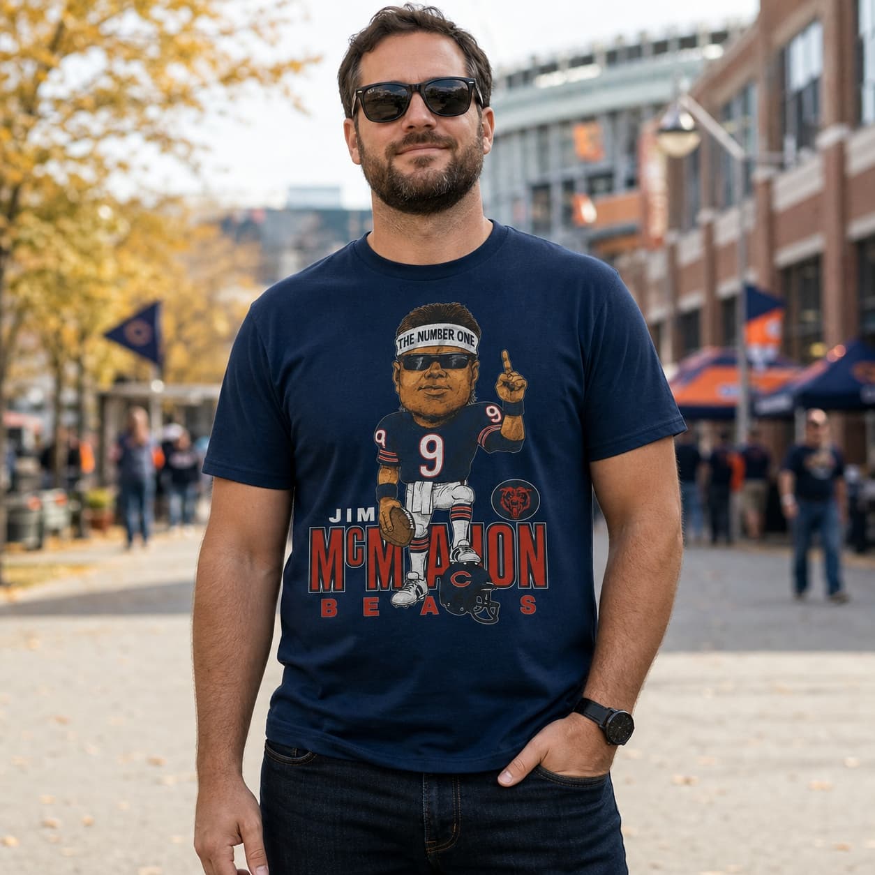 Chicago Bears Jim McMahon Retro #1 Football 1985 Artwork Shirt