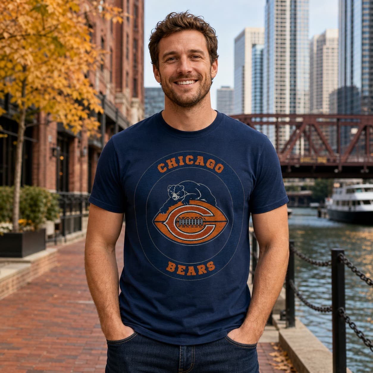 Chicago Bears Retro Football 1950 Artwork Shirt
