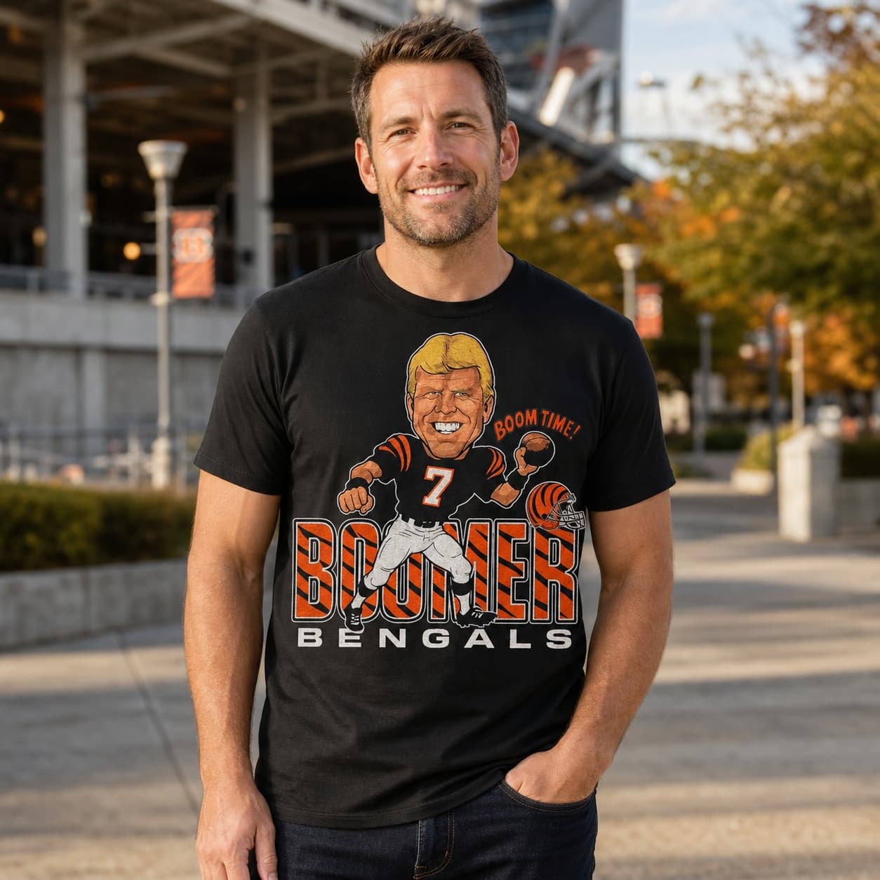 Cincinnati Bengals Boomer Esiason Exclusive Retro Football 1988 Artwork Shirt