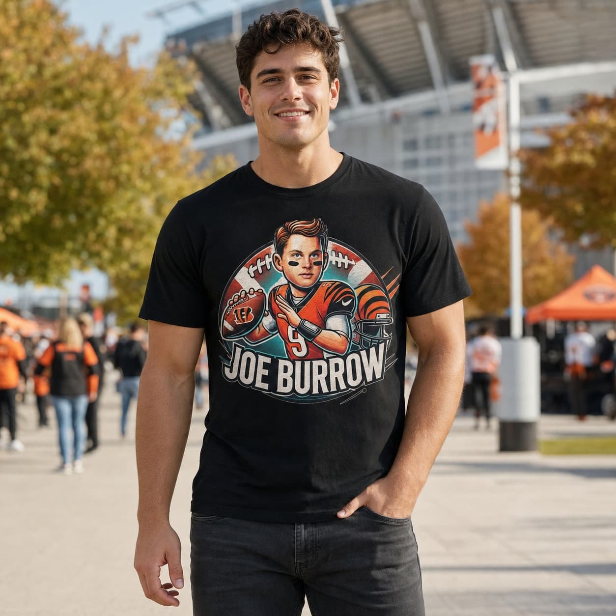 Cincinnati Bengals Joe Burrow MVP Exclusive Retro Football Artwork Shirt