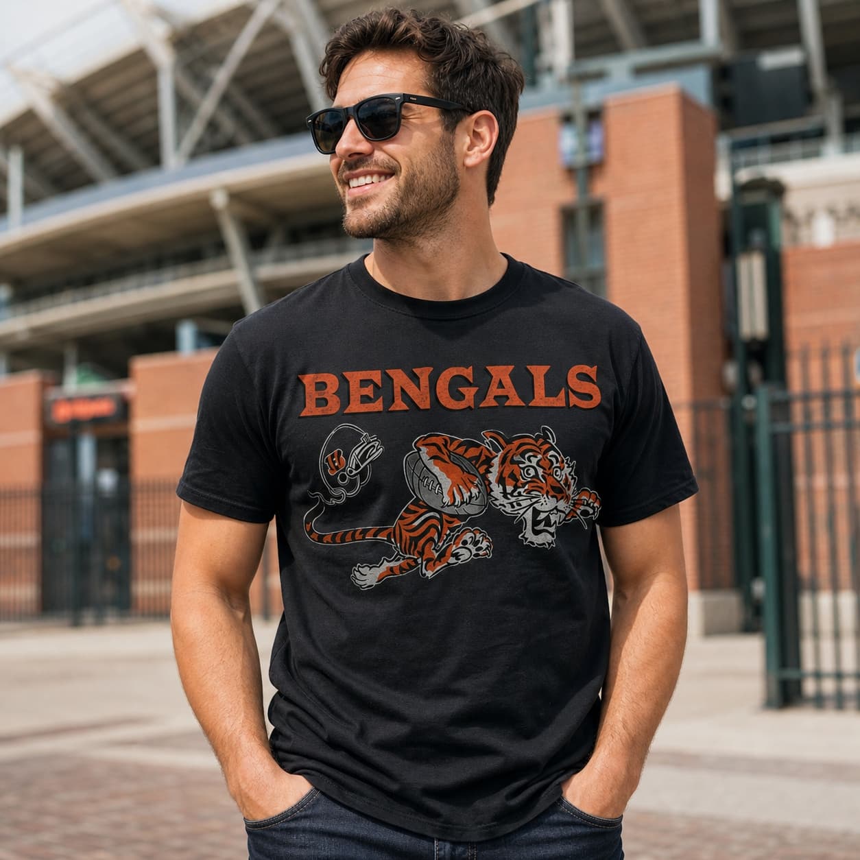 Cincinnati Bengals Retro Football Mascot 1968 Artwork Shirt