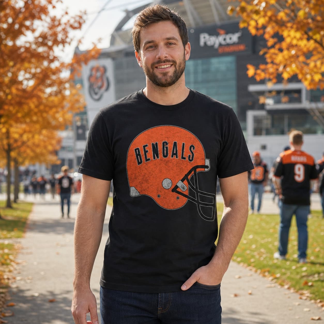 Cincinnati Bengals Retro Helmet 1980 Artwork Shirt