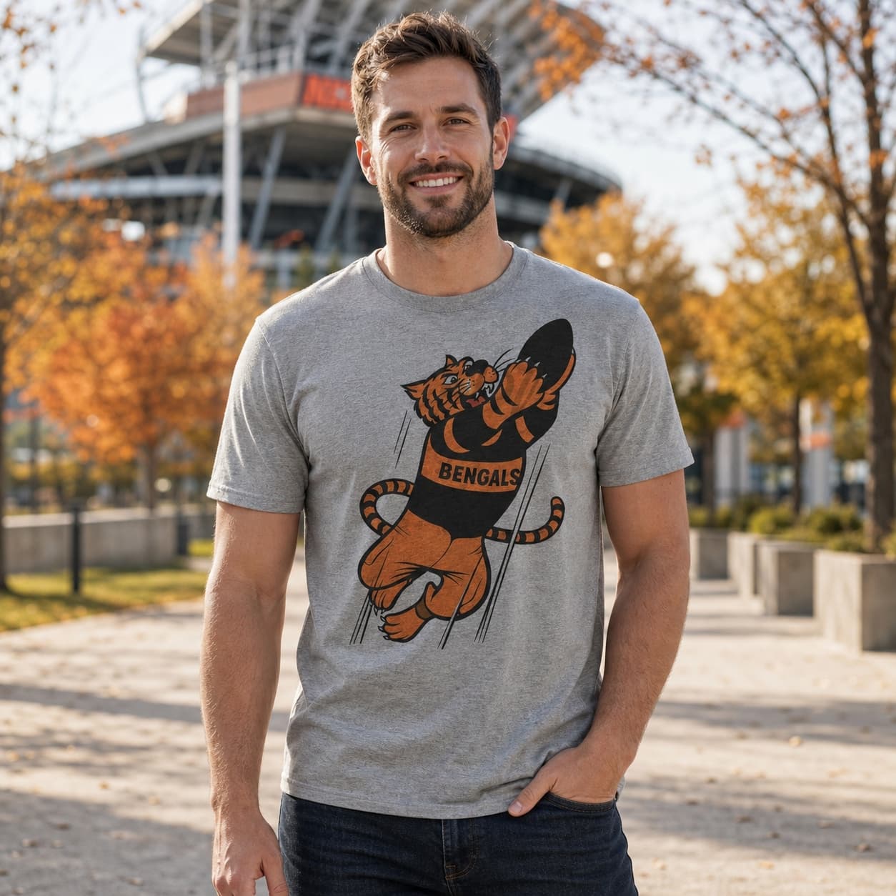 Cincinnati Bengals Retro Mascot Football 1967 Artwork Shirt