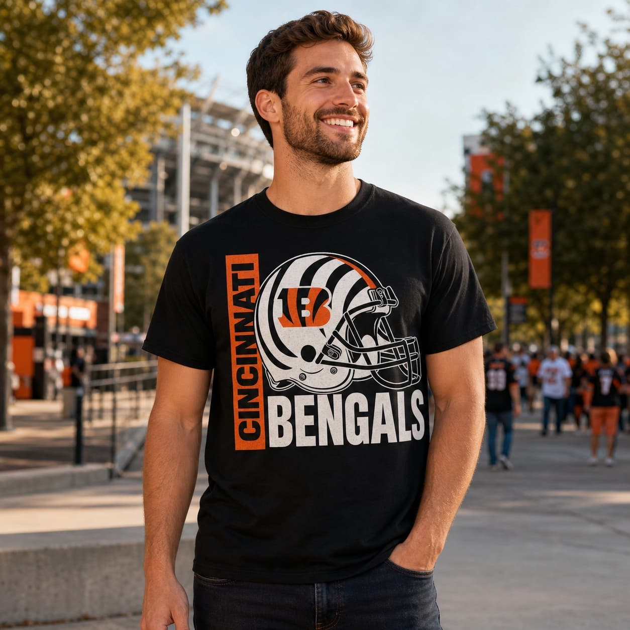 Cincinnati Bengals Retro Rivals Football Helmet Artwork Shirt