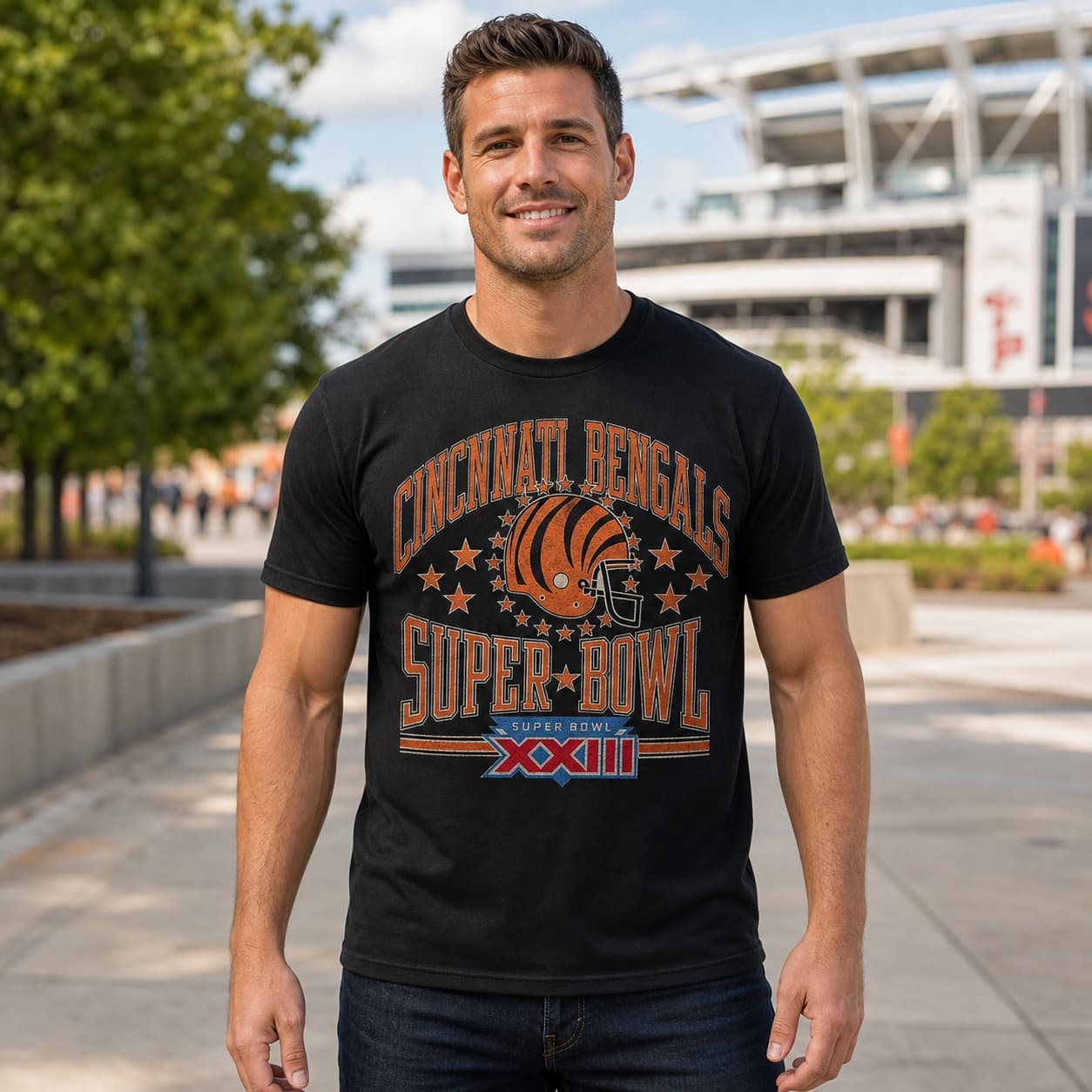 Cincinnati Bengals Super Bowl XXIII Retro Football 1988 Artwork Shirt