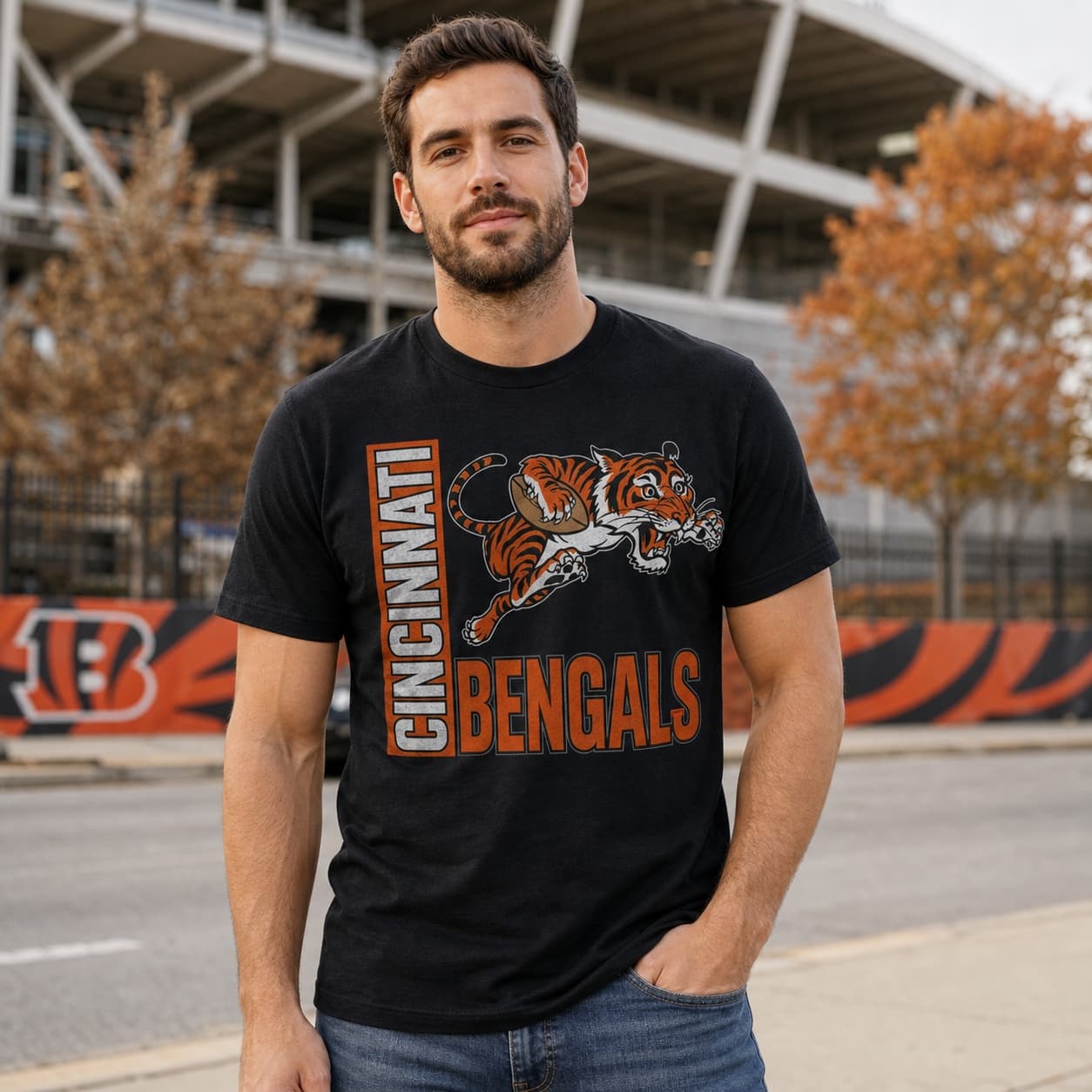Cincinnati Bengals Throwback Retro Football 1968 Artwork Shirt