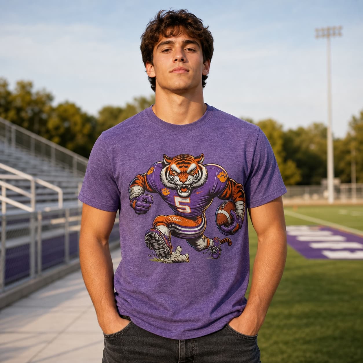 Clemson Tigers Exclusive Retro Football Artwork Shirt