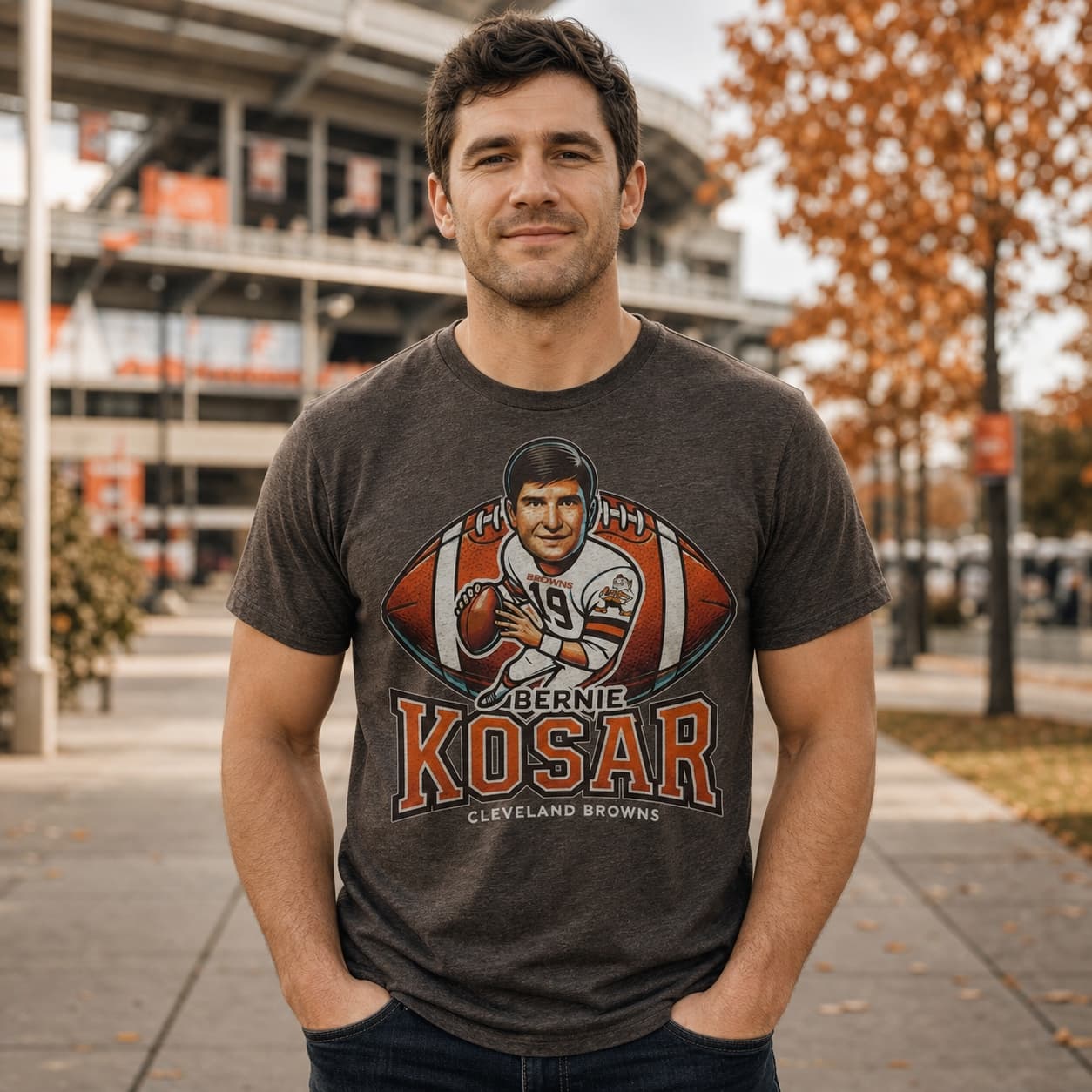 Cleveland Browns Bernie Kosar Exclusive Retro Football Artwork Shirt