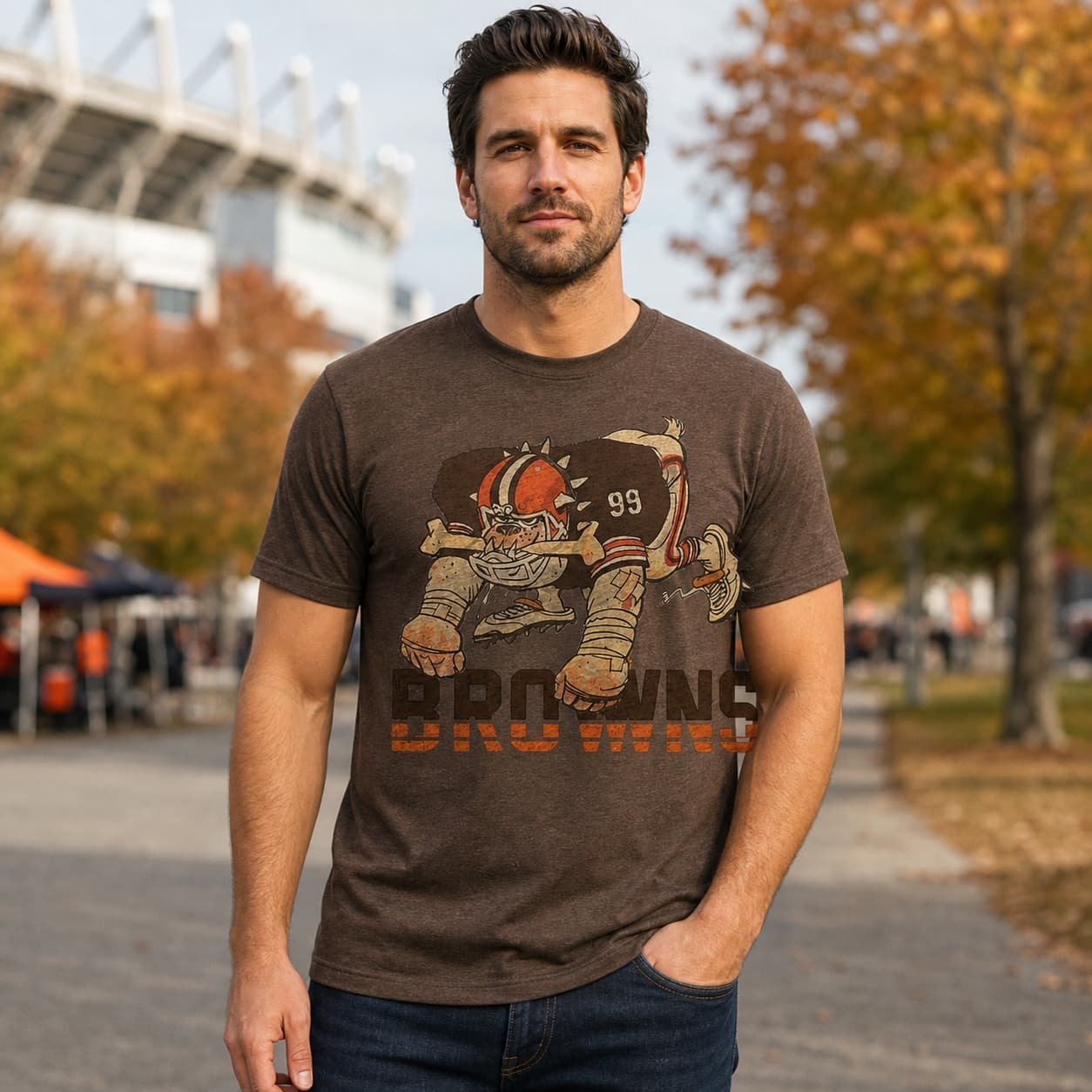 Cleveland Browns Dawg Retro Football 1991 Artwork Shirt