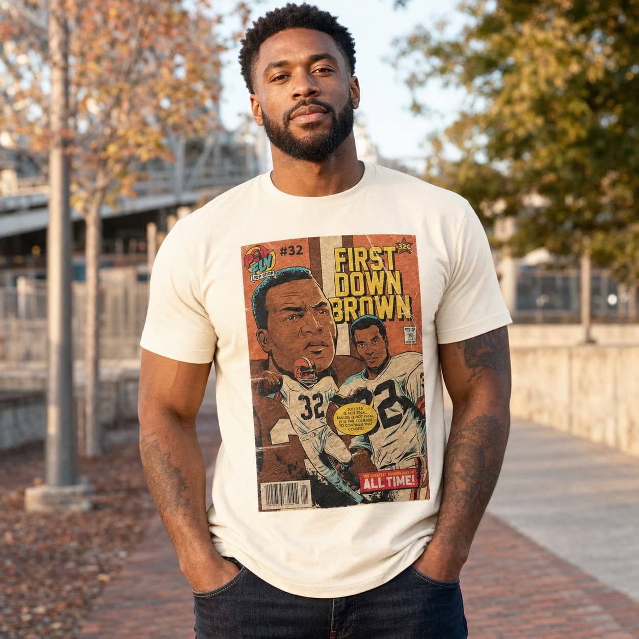 Cleveland Browns Exclusive Jim Brown Retro Football 1960 Artwork Shirt