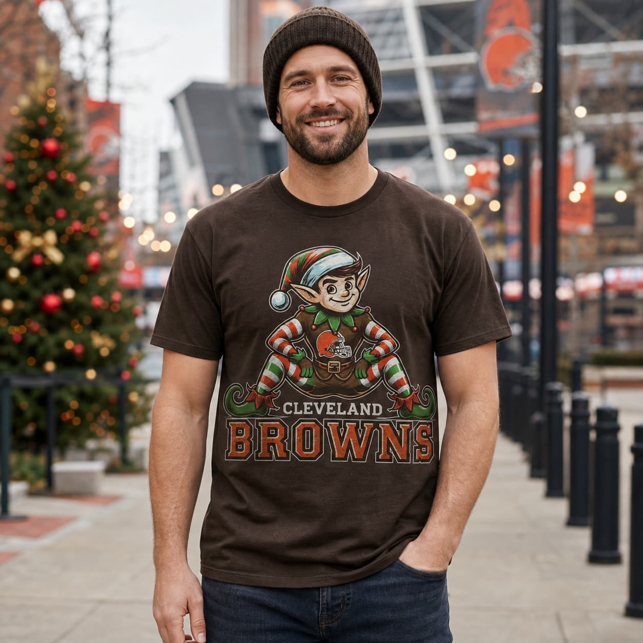 Cleveland Browns Holiday Exclusive Retro Football Brownie Artwork Shirt