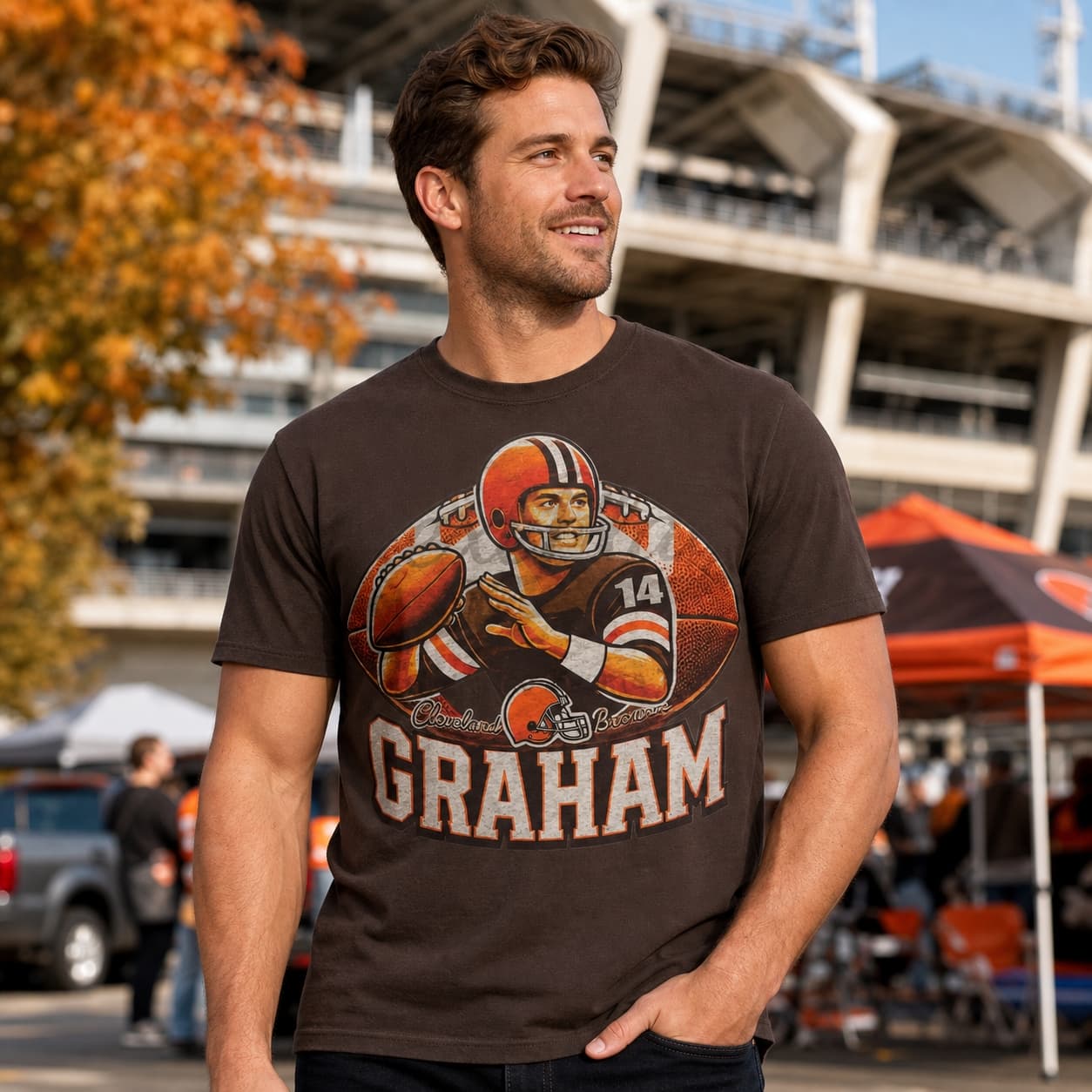 Cleveland Browns Otto Graham Exclusive Retro Football Artwork Shirt