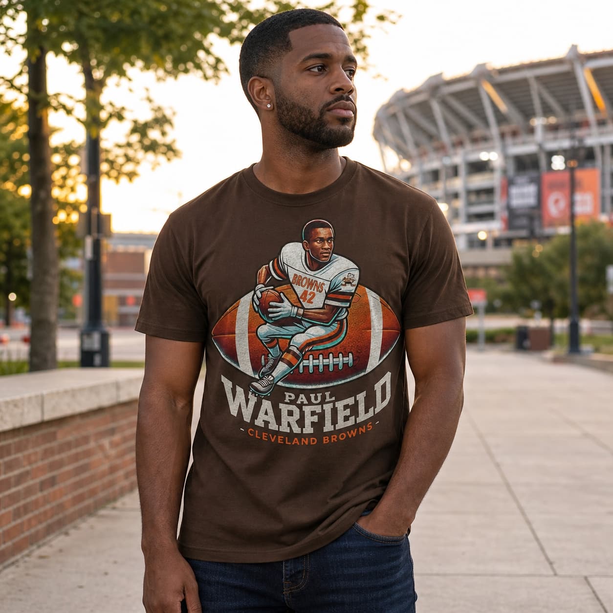 Cleveland Browns Paul Warfield Exclusive Retro Football Artwork Shirt
