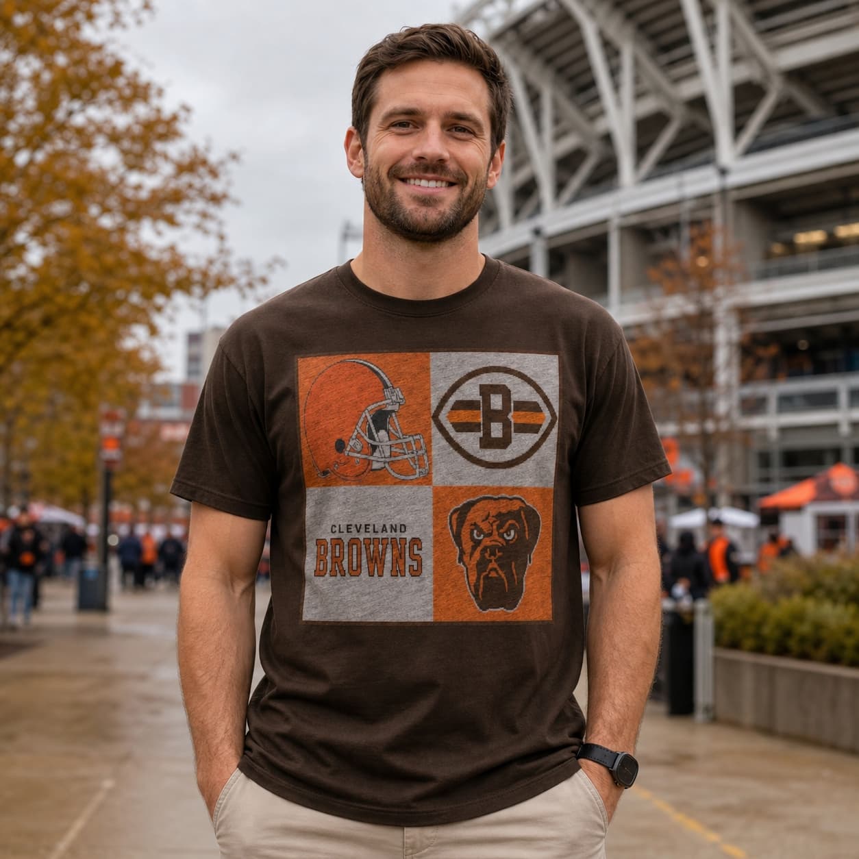 Cleveland Browns Retro Mascot Football Artwork Shirt