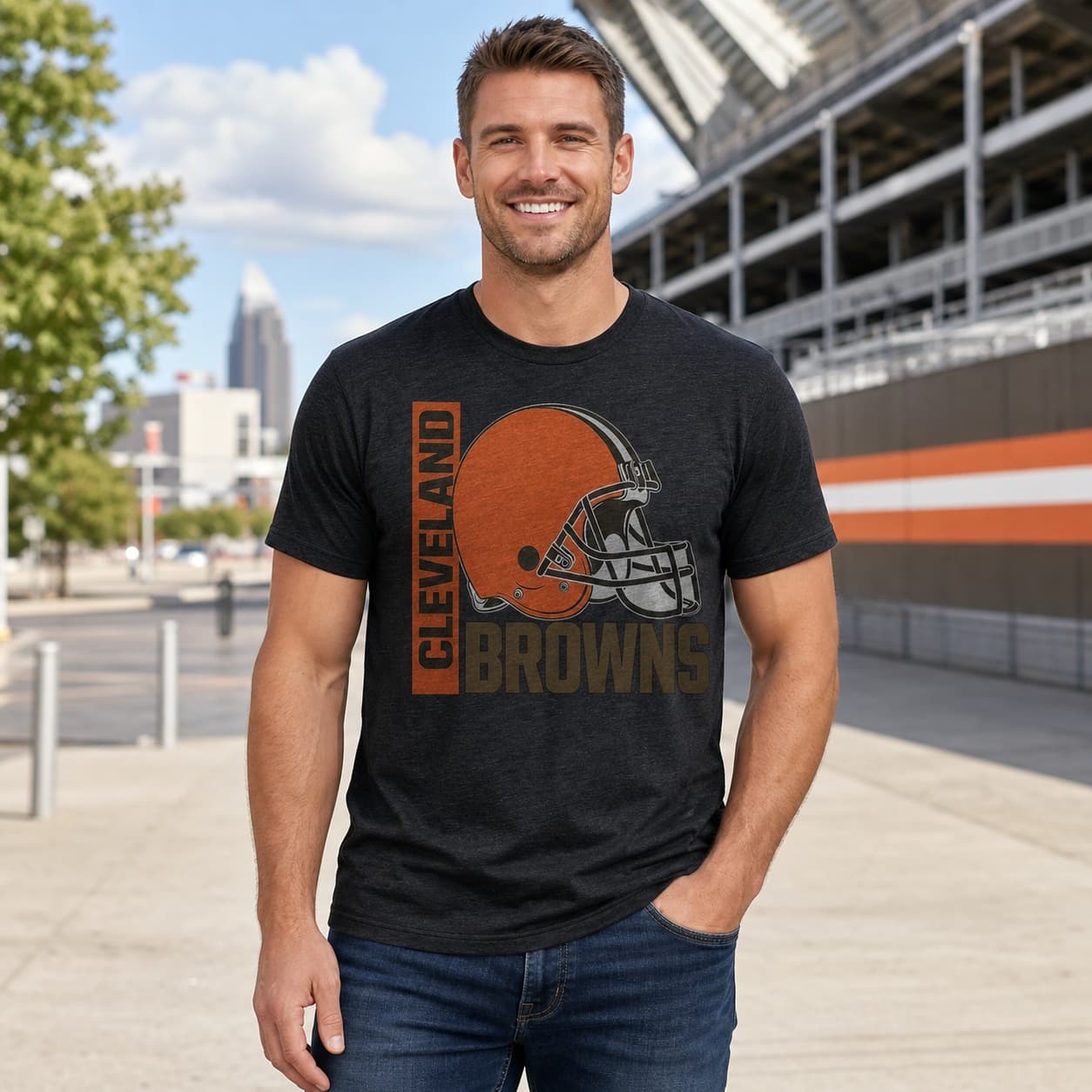 Cleveland Browns Retro Rivals Football Helmet Artwork Shirt